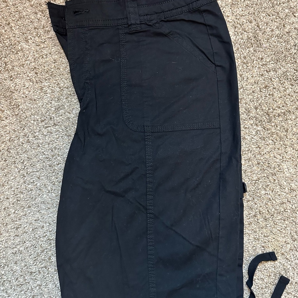 St. John's Bay Black Cargo Shorts Casual Cotton Blend